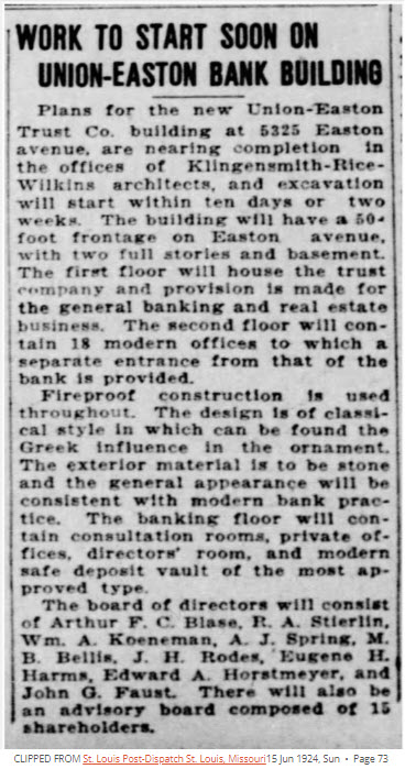 Work to Start Soon on Bank Building